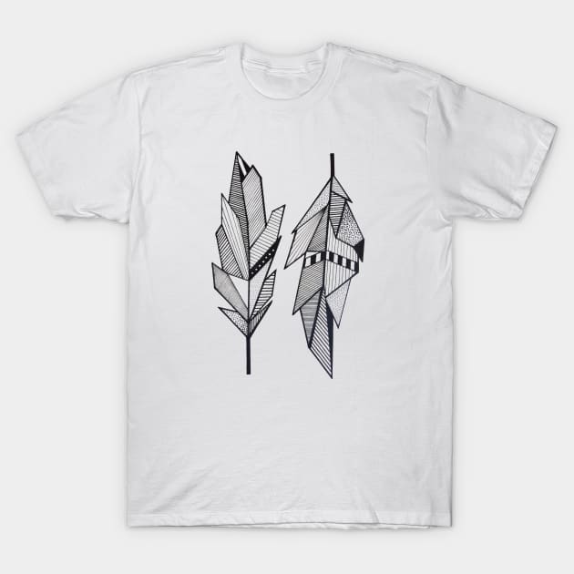 Sacred Feathers T-Shirt by ZuskaArt